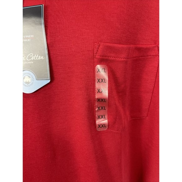 New Roundtree & Yorke Silky Collection Men's Red Short Slv Polo Shirt XXL- 2XB - Picture 7 of 7